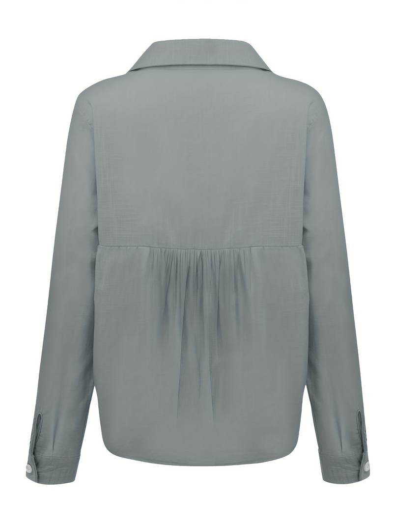 Noémie™ | Linnen Blouse met Lange Mouwen voor Vrouwen