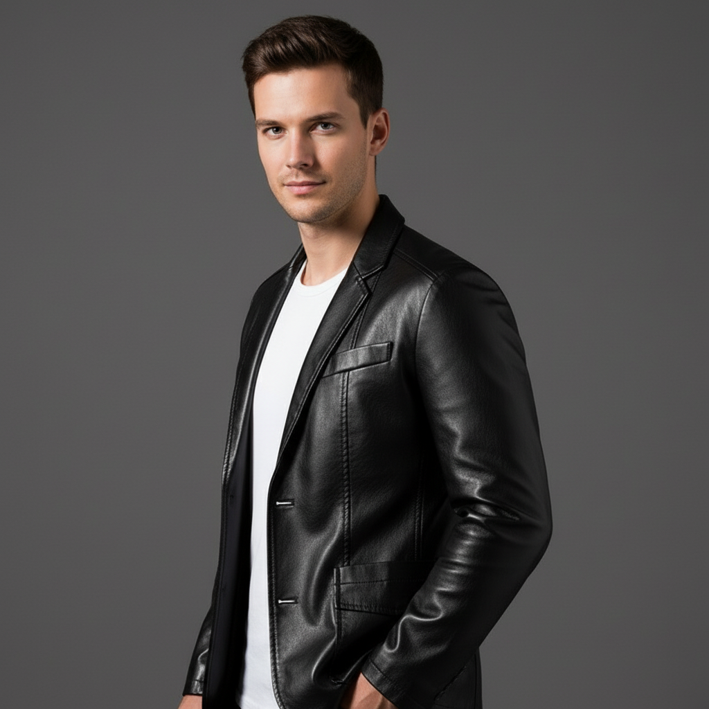 Julian | Trendy Leren Colbertjas