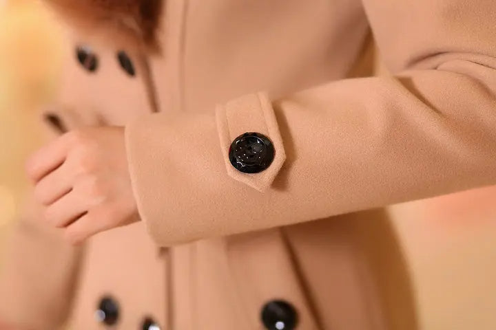 Vivienne | Mantel Met Faux Fur Kraag