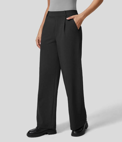 Sophia™ | High Waist Luxe Dames Pantalon Flatterende Pasvorm en Zakken