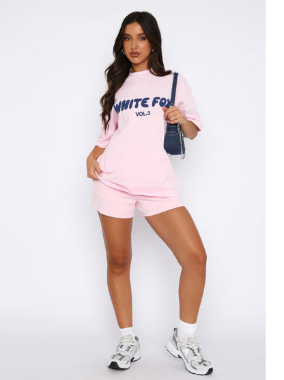 Lexa | Oversized Loungewear Set Dames Met Print T-Shirt & Short