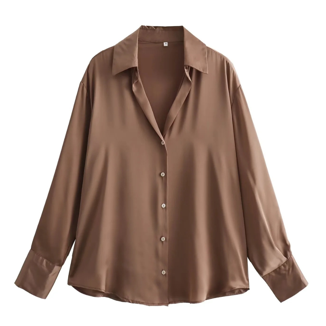 Evelyn™ | Classic Chice Blouse met Tijdloze Klasse en Oversized Pasvorm