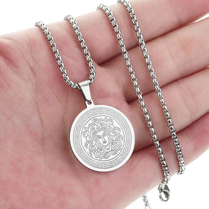 Leonidas™ | Heren Medusa Ketting | Luxe Roestvrijstalen Statement Sieraad