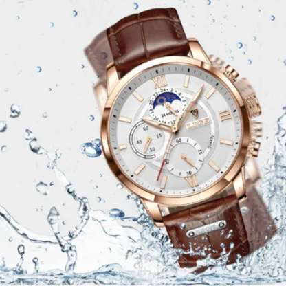 Dorian | Klassiek Lederen Horloge Heren