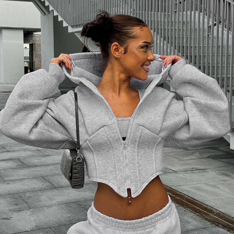 Averie | Cropped Hoodie Met Rits