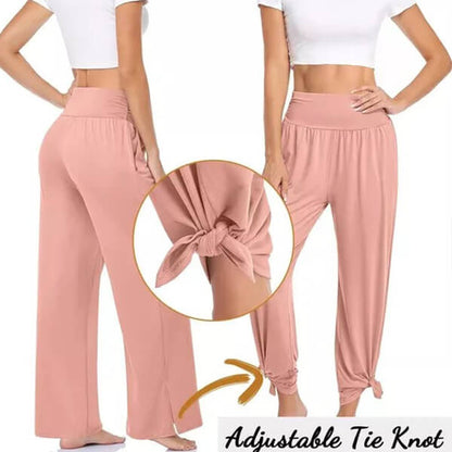 Elara™ | Dames Yoga Lounge Broek met Split | Zachte, Ademend en Comfortabel met Wijde Pijpen en Hoge Taille
