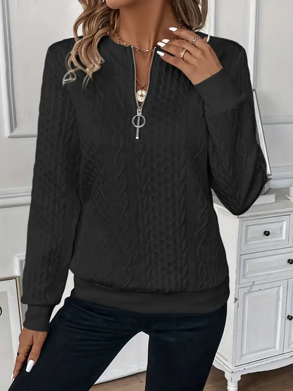 Klara™ | Elegante Gebreide Pullover met Half-Zip Rits voor Comfort en Tijdloze Stijl