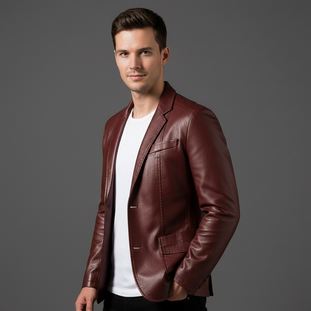 Julian | Trendy Leren Colbertjas