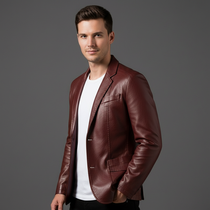 Julian | Trendy Leren Colbertjas