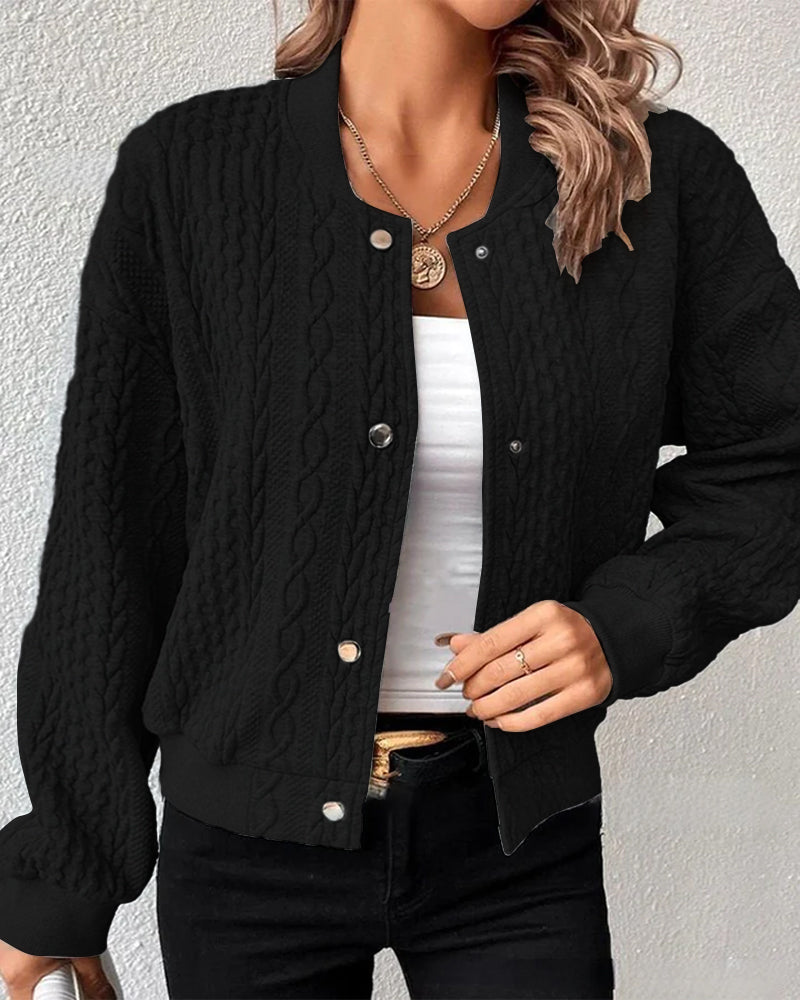 Valeria™ | Luxe Knit Cardigan met Knopsluiting en Chique Silhouette