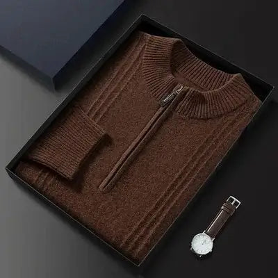 Renzo™ | Luxe Kasjmier Half Zip Trui