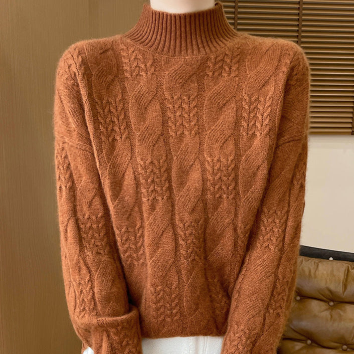 Solène | Fuzzy Cable Knit Coltrui Dames