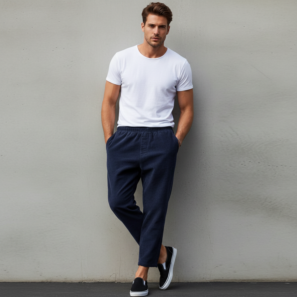 Gio | Wijde Corduroy Broek