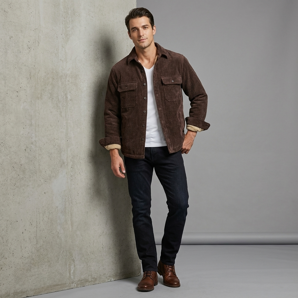 Levano | Gevoerd Corduroy Overshirt