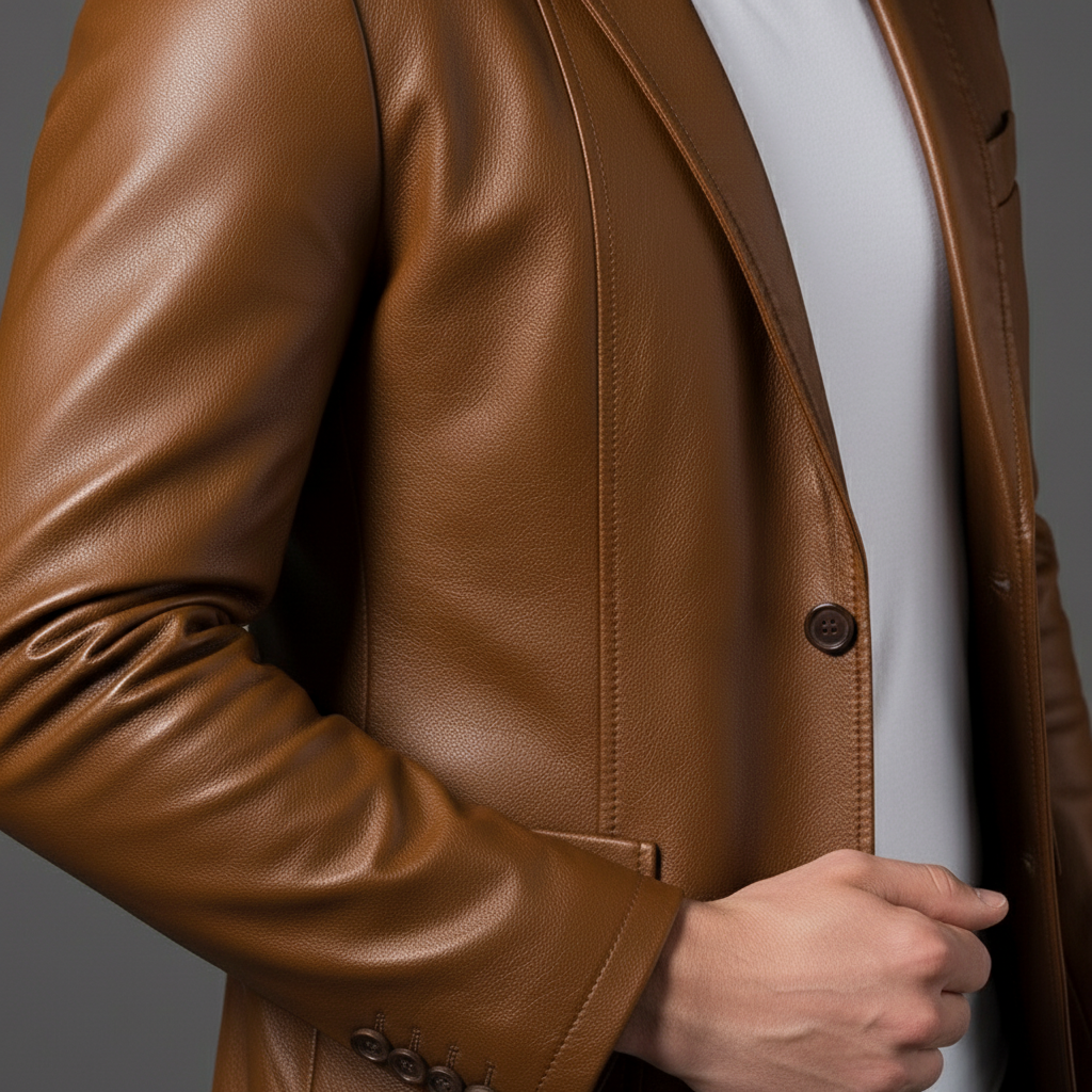 Julian | Trendy Leren Colbertjas