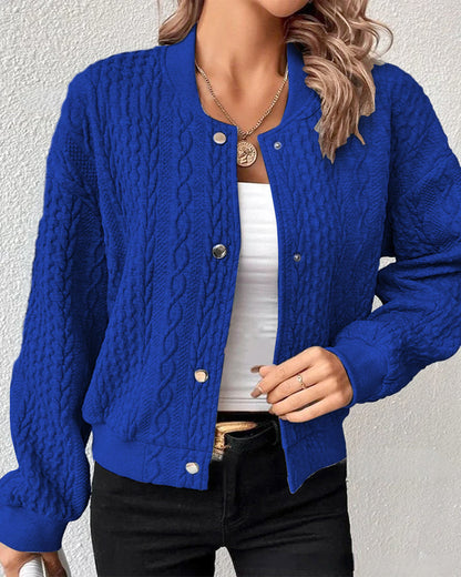 Valeria™ | Luxe Knit Cardigan met Knopsluiting en Chique Silhouette