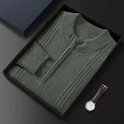 Renzo™ | Luxe Kasjmier Half Zip Trui