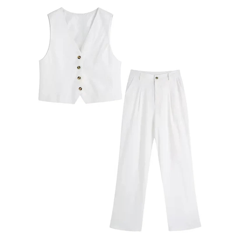 Isabelle™ | Elegante Pantalon en Top Set voor Elke Gelegenheid