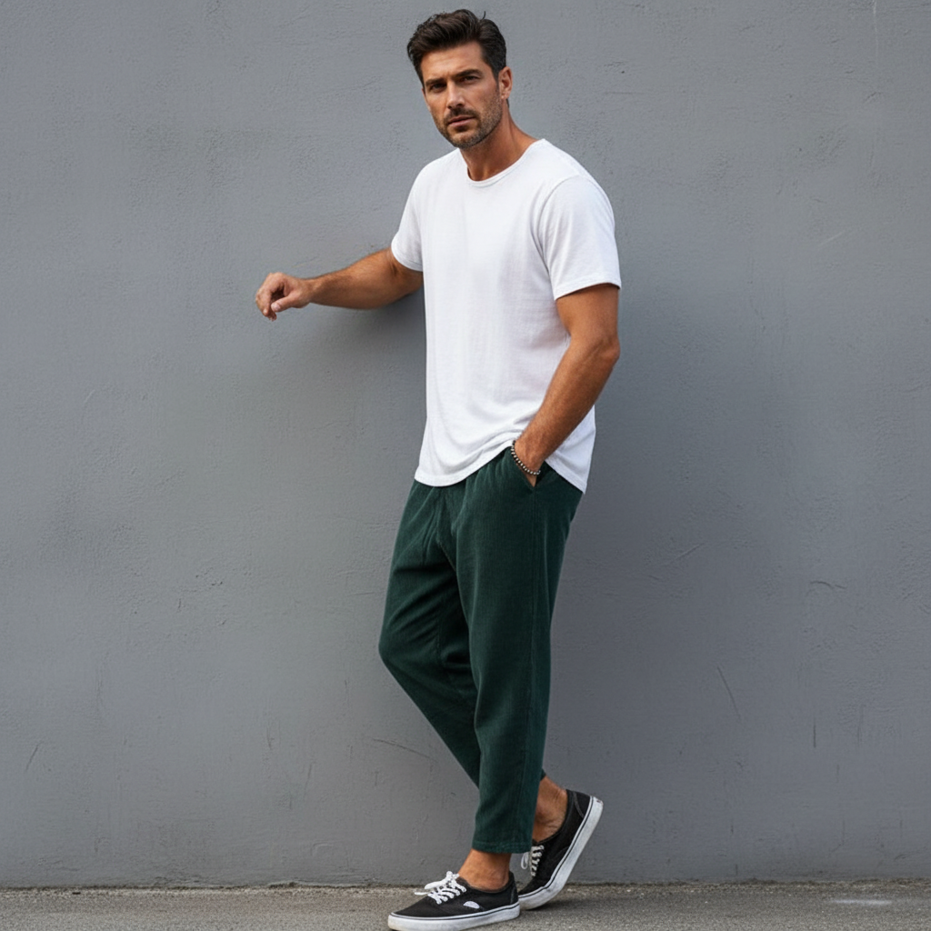 Gio | Wijde Corduroy Broek