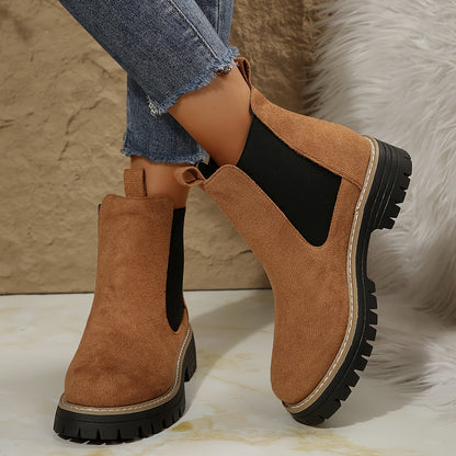 Nerina | Chelsea Boots Zwart Suède