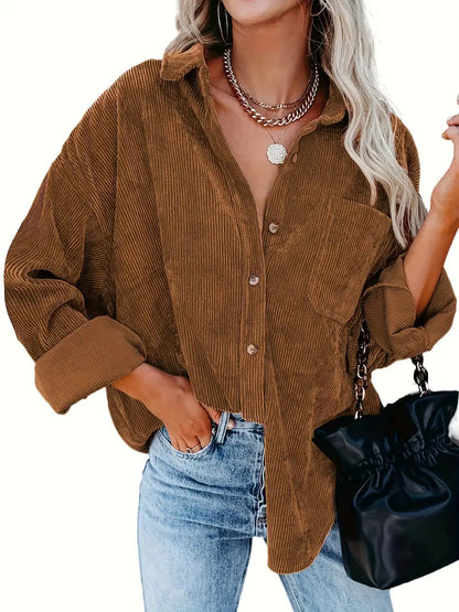 Elora | Ribfluweel Overshirt