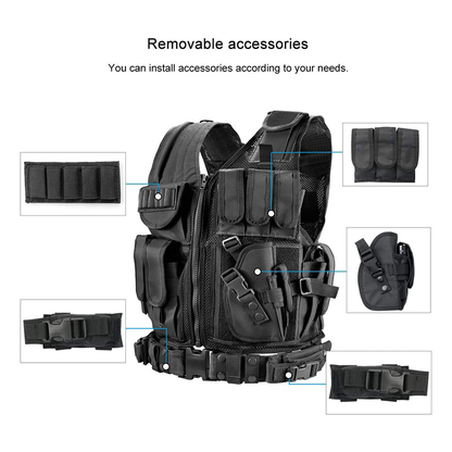 Sentinel | Tactisch Vest Met MOLLE-Systeem & Afneembare Holster