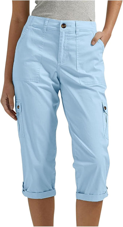 Ravina™ | Capribroek met Zakken | Luchtige 3/4 Outdoor Zomerbroek van Lichtgewicht Katoenmix