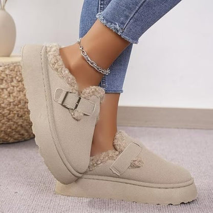 Aurelia | Gevoerde Suède Instapschoenen