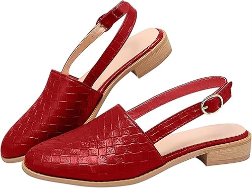 Aria | Slingback Loafers Dames | Gevlochten & Open Hiel | Lage Hak | Comfortabel & Trendy Zomerschoen