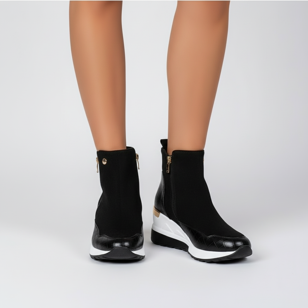 Amarena | Suède Wedge Sneakers