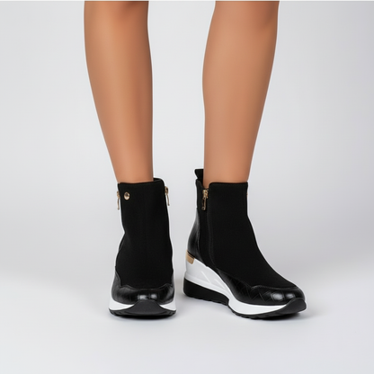 Amarena | Suède Wedge Sneakers