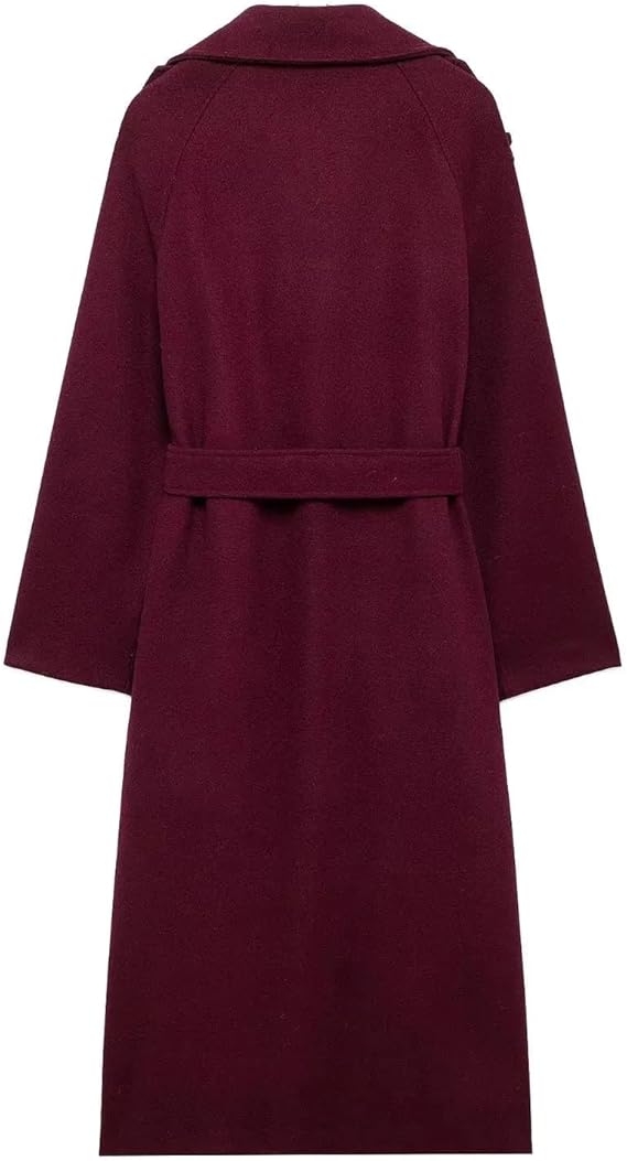 Clarette | Lange Wollen Trenchcoat