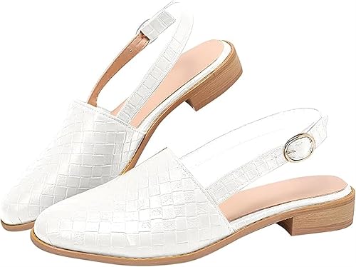 Aria | Slingback Loafers Dames | Gevlochten & Open Hiel | Lage Hak | Comfortabel & Trendy Zomerschoen