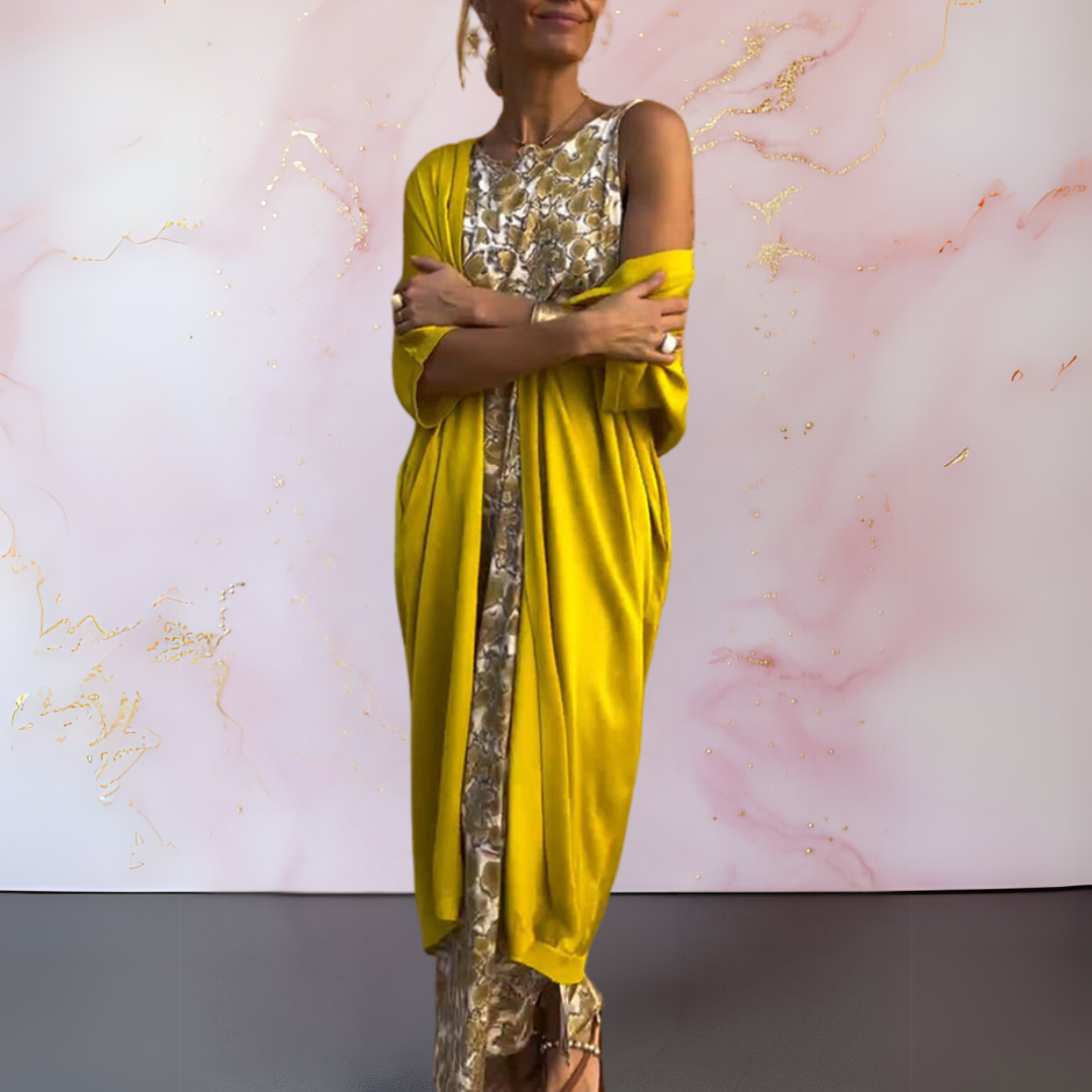 Amara | Kaftan Set met Pailletten Jumpsuit Dames | Luxe Gala Outfit | Feestelijk & Elegant | Flatterend voor Bruiloft & Event