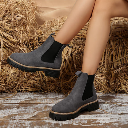 Nerina | Chelsea Boots Zwart Suède