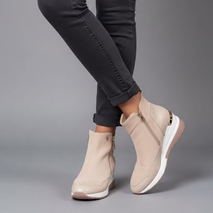 Amarena | Suède Wedge Sneakers