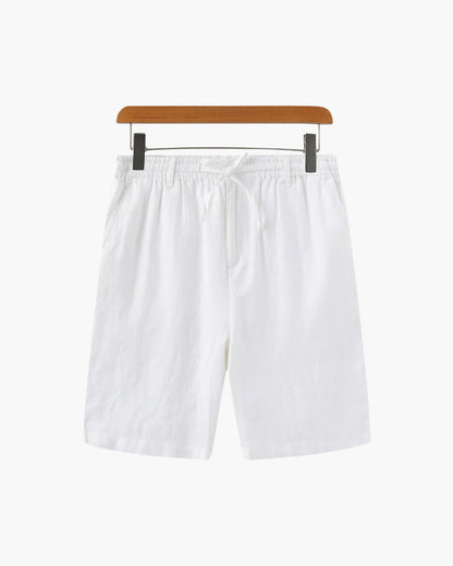 Nereo | Linnenlook Zomershort Heren met Elastische Taille & Steekzakken