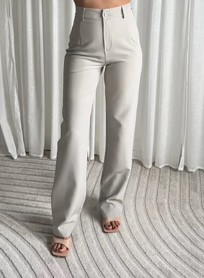 Elayne | High-Waist Rechte Pantalon