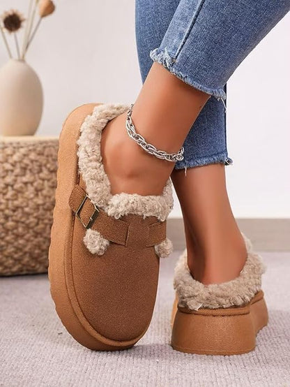 Aurelia | Gevoerde Suède Instapschoenen