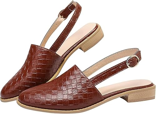 Aria | Slingback Loafers Dames | Gevlochten & Open Hiel | Lage Hak | Comfortabel & Trendy Zomerschoen