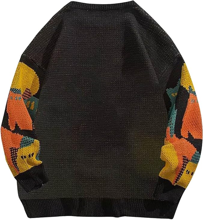 Mikado | Gebreide Trui Met Kattenprint En Relaxte Pasvorm Unisex