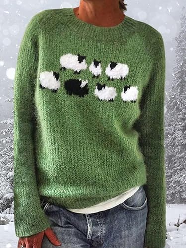 Nolwenn | Wollen Trui Met Schaapjesmotief