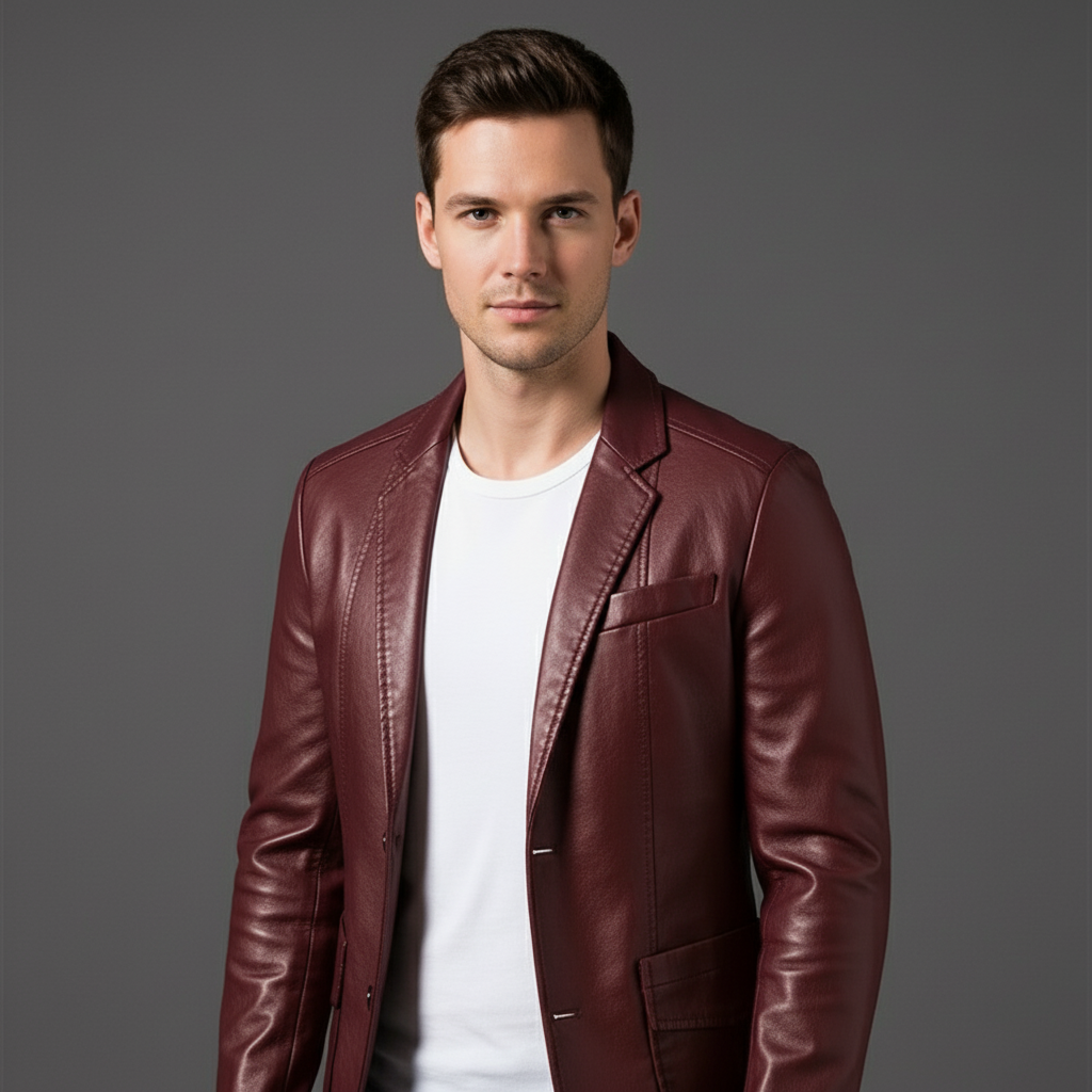 Julian | Trendy Leren Colbertjas