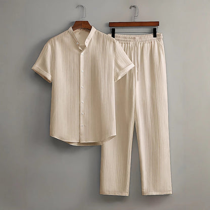 Darian | Luxe Tweedelige Zomerset met Textuur Heren