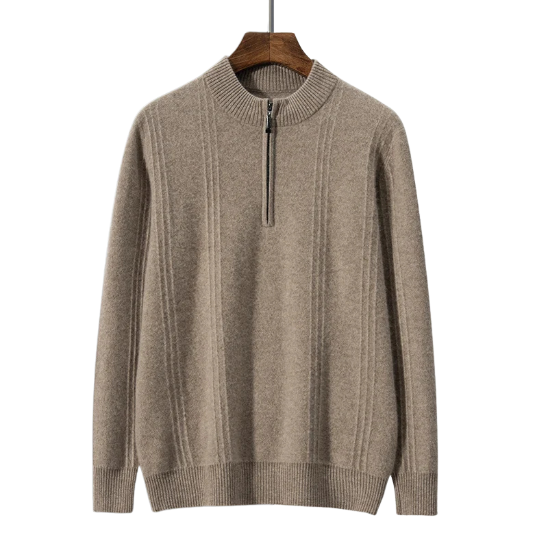 Renzo™ | Luxe Kasjmier Half Zip Trui