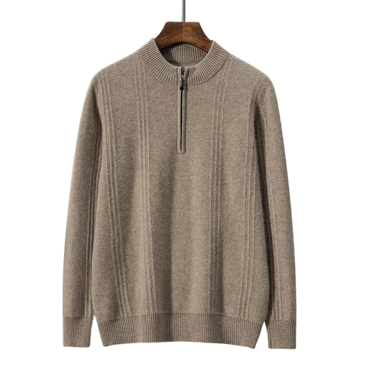 Renzo™ | Luxe Kasjmier Half Zip Trui