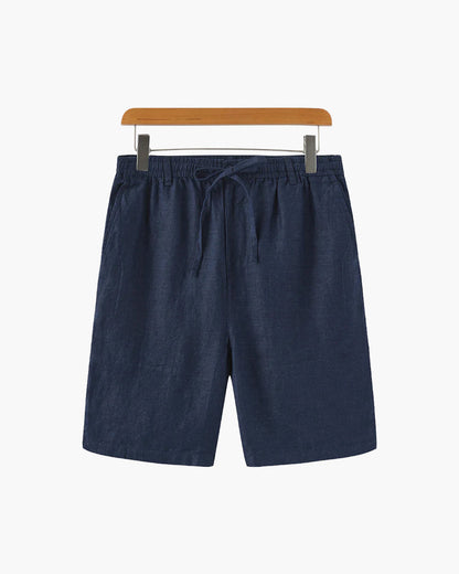 Nereo | Linnenlook Zomershort Heren met Elastische Taille & Steekzakken