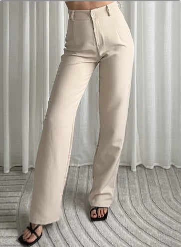 Elayne | High-Waist Rechte Pantalon
