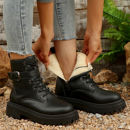 Ravena | Combat Boots Met Gesp