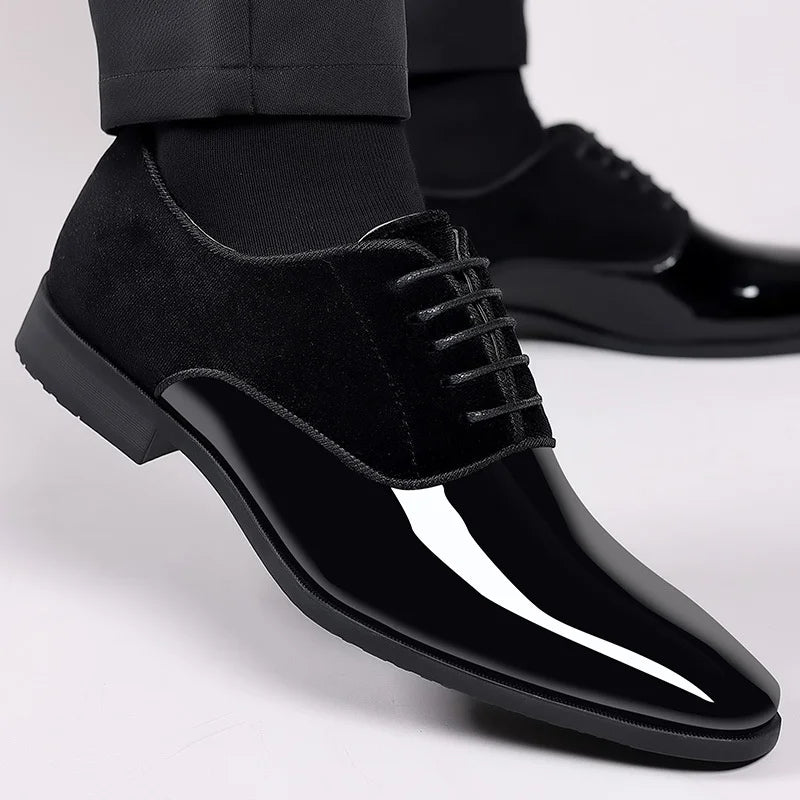 Lucien | Lakschoenen met Fluweel Heren